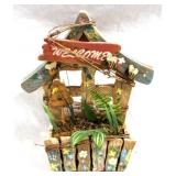 Wood welcome decoration