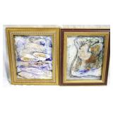 Pair framed prints - 13 x 10