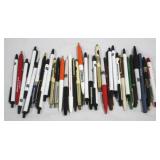 Lot of 34 Assorted Vintage Advertising Pens