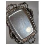 2 Silver plate handled platters