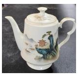 Oriental painted teapot