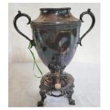 Silverplate hot beverage urn, no lid