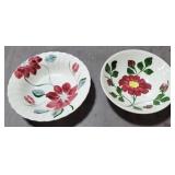 Blue Ridge 9" bowls, 1 unsigned