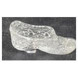 Small crystal glass shoe
