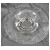 Vintage wheel cut glass 12" bowl