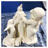 Snow Baby ice carving with penguins