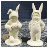 Snow Babies with Easter Egg