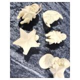 Snow Babies with stars and moon ornament