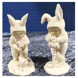 Snow Babies Playing Crochet