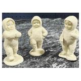 3 Snow Babies fun in the snow