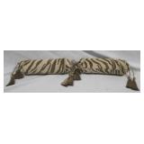 Pair zebra motif accent pillows - 12 x 5