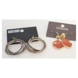 2 Pair pierced earrings (1-Chicos)