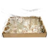Tray lot assorted glasses