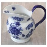 Blue & White Porcelain Pitcher - 9" tall