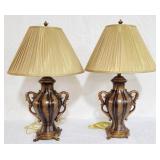 Pair of Table Lamps - 33"