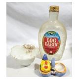 Vintage Log Cabin Syrup Bottle & more