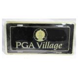 PGA Village metal license plate - 12 x 6