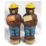 2 Vintage Smokey the Bear shampoo bottles