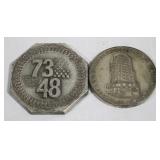Lot of 2 Vintage Commemorative Bank Medals