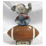 Jim Beam Elephant on Football Bottle - 10" tall