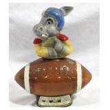 Jim Beam Donkey on Football Bottle - 10" tall