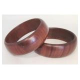 2 Wooden bracelets