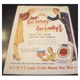 Page of Vintage Magazine-Lucky Strike Ad/Dodge