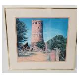 Framed print under glass