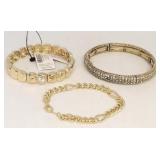Chicos & 2 gold tone bracelets