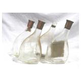 Jim Beam Glass Bottles x 4