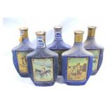 Jim Beam Wild Wesr Bottles x 5