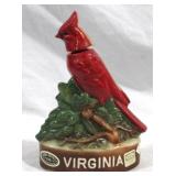 Ezra Brooks Virginia Cardinal Bottle - 10.25"