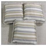 3 Throw Pillows, Greys & Tans