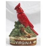 Ezra Brooks Virginia Cardinal Bottle - 11" tall