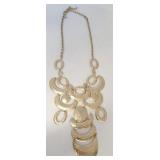 Goldtone choker dangle necklace