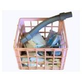 Milk Crate w/ assorted items