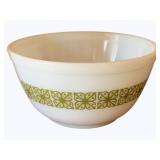 Vintage Pyrex Verde Square Flowers Mixing Bowl