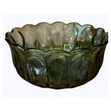 Green Glass Bowl - 9 x 4
