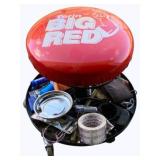 Big Red Parts Holder/Stool on wheels - 14 x 18
