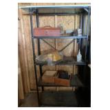 Metal Shelf w/ Contents - 35 x 17 x 19