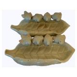 2 Ceramic Dishes w/ birds - 15 x 6