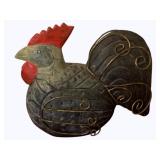 Wood/Metal Rooster - 12" tall