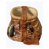 Ceramic Fishing Basket Planter - 7" tall