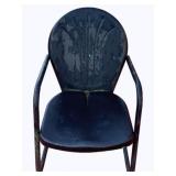 Vintage Metal Outdoor Chair - 21 x 34 x 30