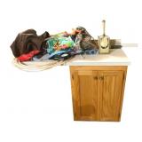 Cabinet with Assorted Items on Top