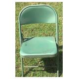 Metal Folding Chair - 18 x 20 x 30
