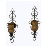 Pair of Wall Sconces - 28" tall