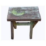 Primitive Wood Stool - 16 x 15.5 x 10.5