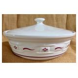 Longaberger Woven Traditions Red Casserole Dish