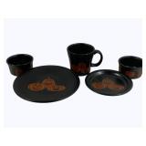 5pcs Fiestaware Halloween Themed Dishes